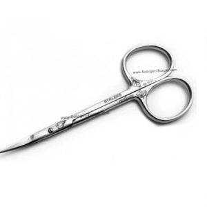 Exclusive`10 Prof. cuticle scissors (Zebra) + leather case (cutting edge - 21 mm)