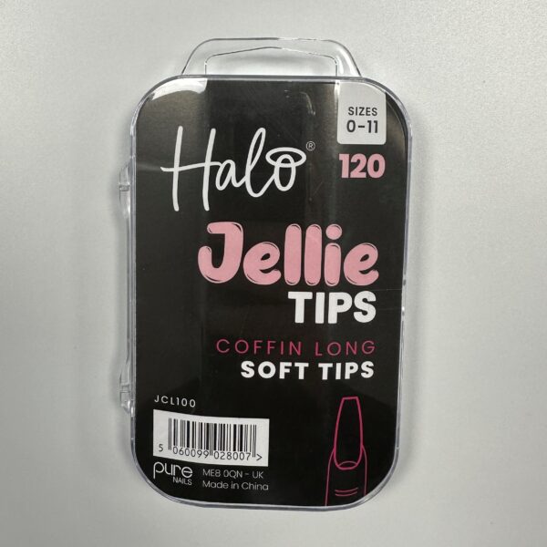 Halo Jellie Tips - Coffin Long - 120 mixed sizes