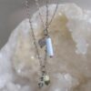 Aquamarijn & Agaat ketting - zilver