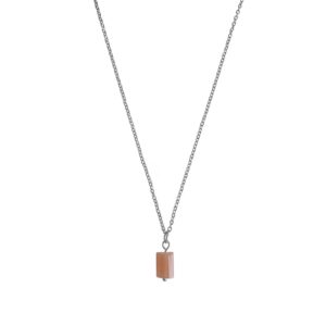 Zonnesteen ketting - zilver