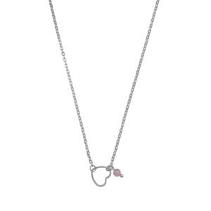 Hartje Toermalijn ketting - zilver