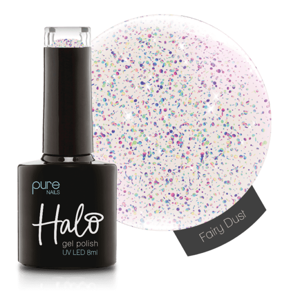 Halo Gelpolish Fairy Dust Glitter Top Coat (Non Wipe) 8 ml